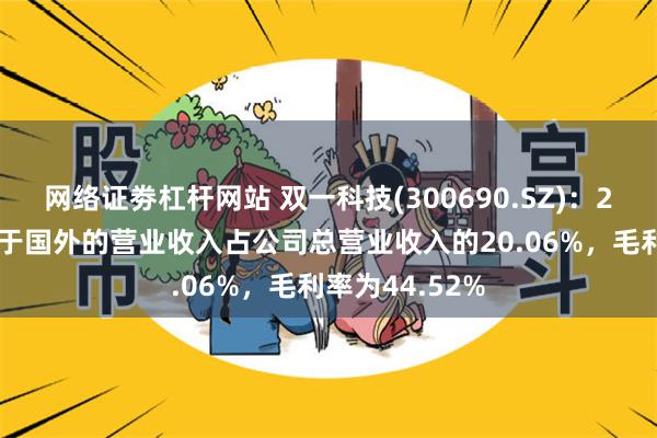 网络证劵杠杆网站 双一科技(300690.SZ)：2023年度来自于国外的营业收入占公司总营业收入的20.06%，毛利率为44.52%