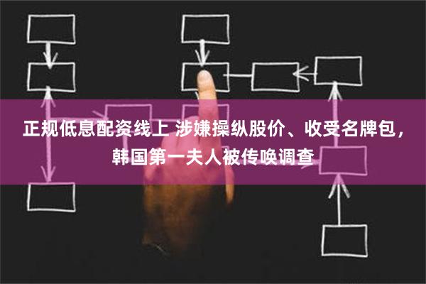 正规低息配资线上 涉嫌操纵股价、收受名牌包，韩国第一夫人被传唤调查