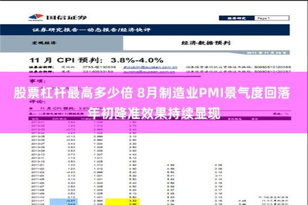 股票杠杆最高多少倍 8月制造业PMI景气度回落 年初降准效果持续显现