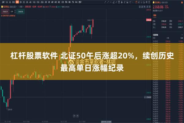 杠杆股票软件 北证50午后涨超20%，续创历史最高单日涨幅纪录